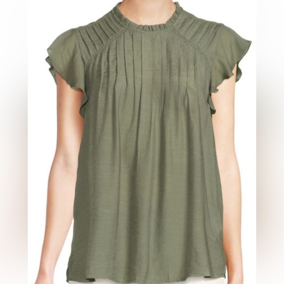 Nanette Lepore pintucked woven sleeveless top, size Small. - Picture 1 of 5